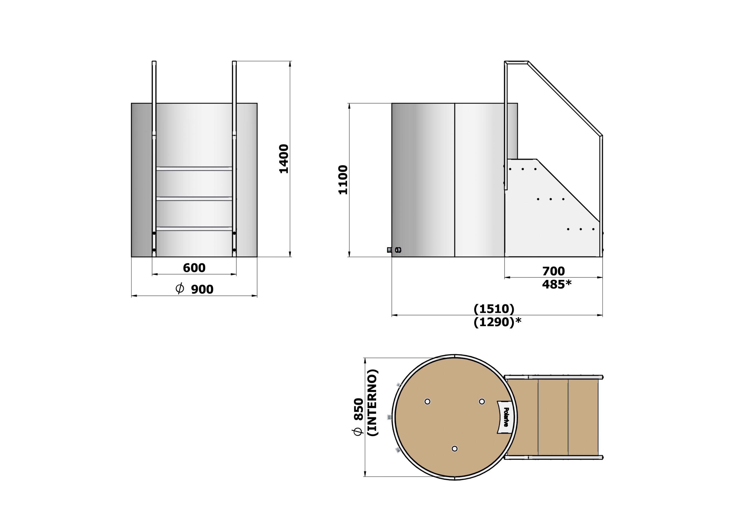 Dimensions and Safe Zone diagram
